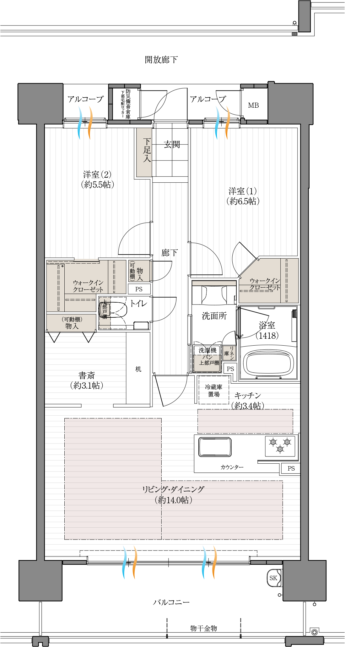 Cタイプ(メニュープラン2)間取り図